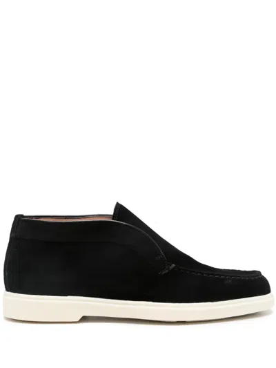 SANTONI SUEDE LOAFERS