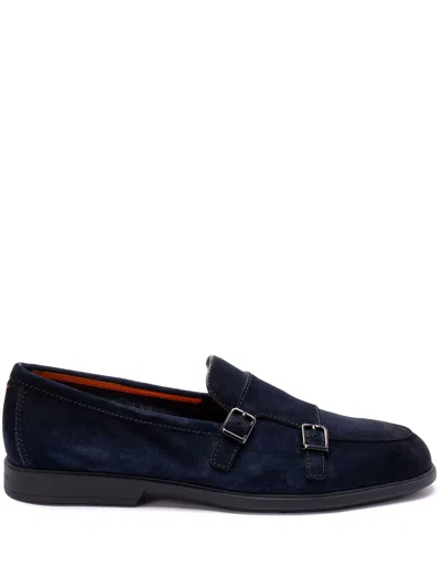 SANTONI SUEDE LOAFERS
