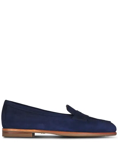 SANTONI SUEDE LOAFERS