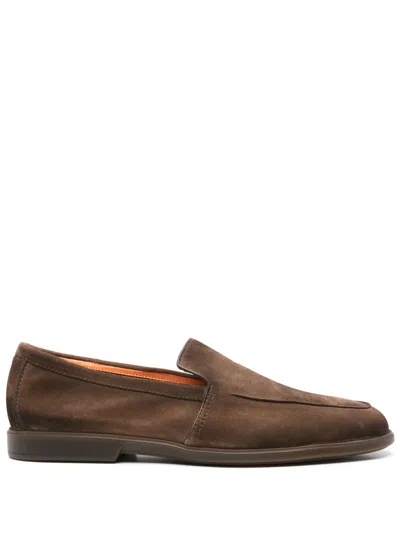 Santoni Suede Loafers In Multicolor