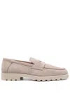 Santoni Suede Loafers In Pink