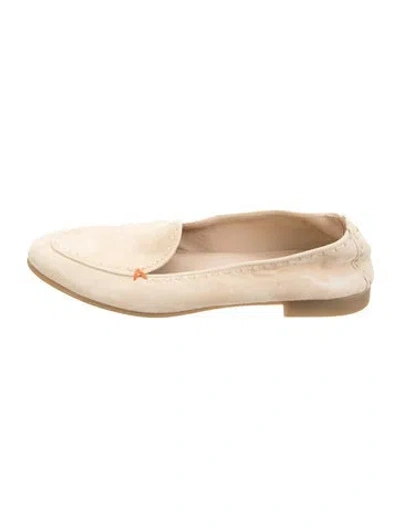 Pre-owned Santoni Suede Loafers In Gold