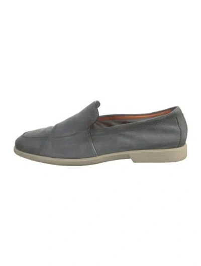 Pre-owned Santoni Suede Loafers In Gray