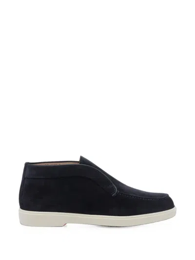 Santoni Suede Loafers In Multi