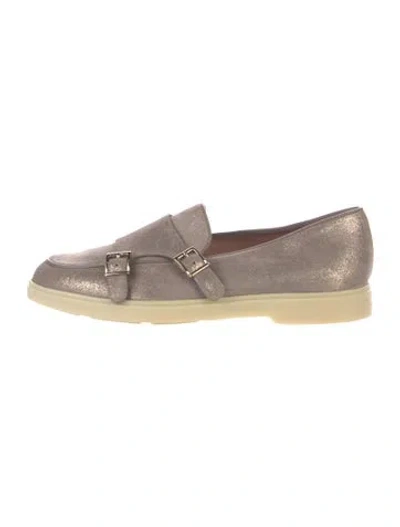 Pre-owned Santoni Suede Loafers In Multicolor