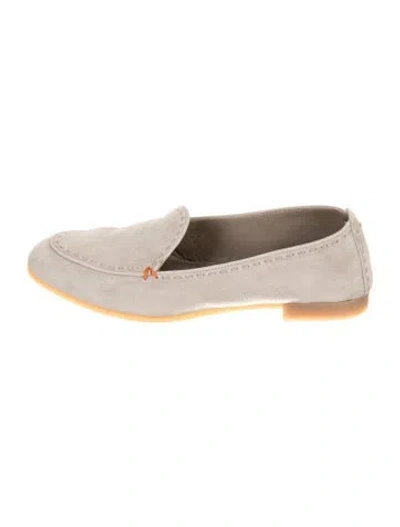 Pre-owned Santoni Suede Loafers In Neutral