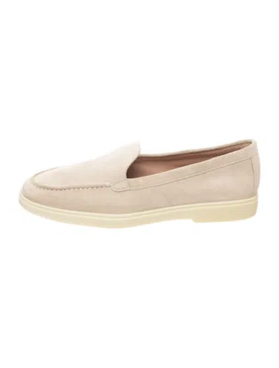 Pre-owned Santoni Suede Loafers In Neutrals