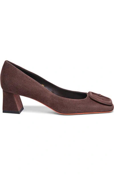 SANTONI SANTONI SUEDE LOW-HEEL PUMP
