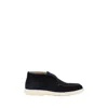 Santoni Mens Navy Detroit Chunky-sole Suede Loafers In Blue