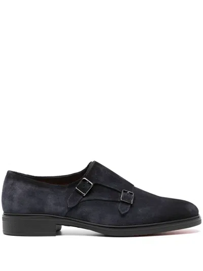 Santoni Man Loafers Midnight Blue Size 11.5 Soft Leather