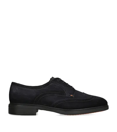 Santoni Suede Oxford Shoes