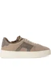 Santoni Women's Double Buckle Sneakers In Neutrals