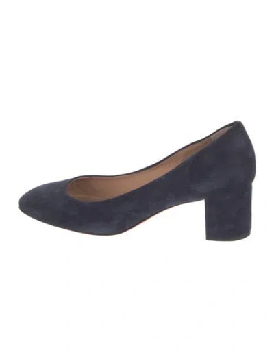 Pre-owned Santoni Suede Pumps In Blue