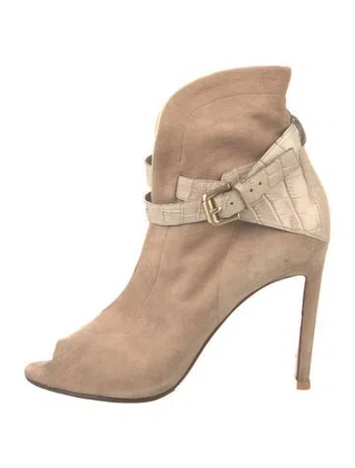 Pre-owned Santoni Suede Pumps In Neutral