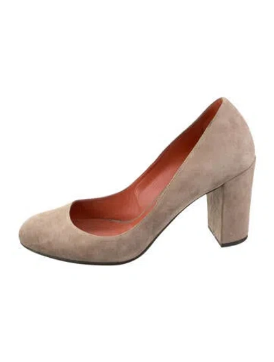 Pre-owned Santoni Suede Pumps In Neutrals