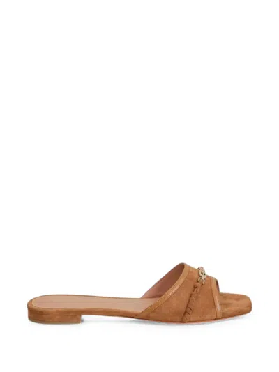 Santoni Suede Sandals In Brown