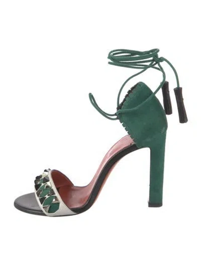 Pre-owned Santoni Suede Sandals In Multi