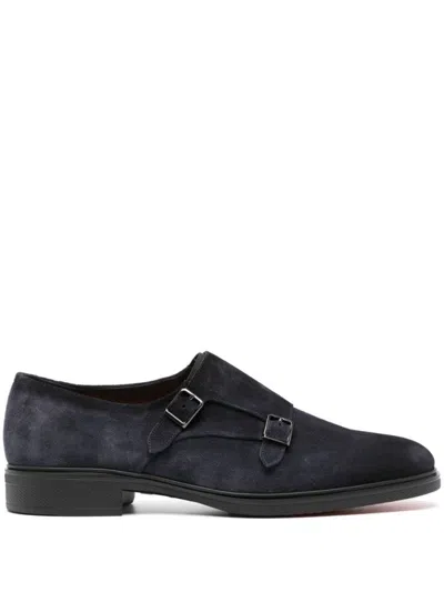 SANTONI SUEDE SHOES