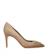 Santoni Suede Sibille Pumps 85 In Brown