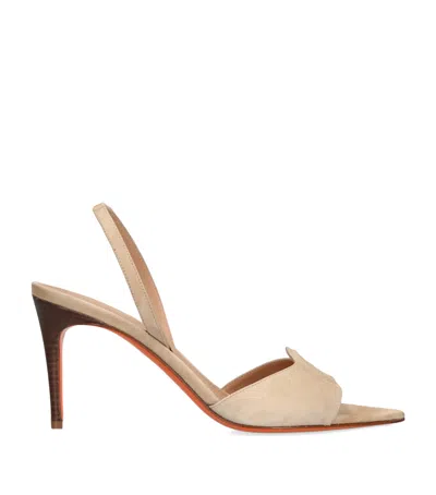 Santoni Suede Slingback Sandals 85