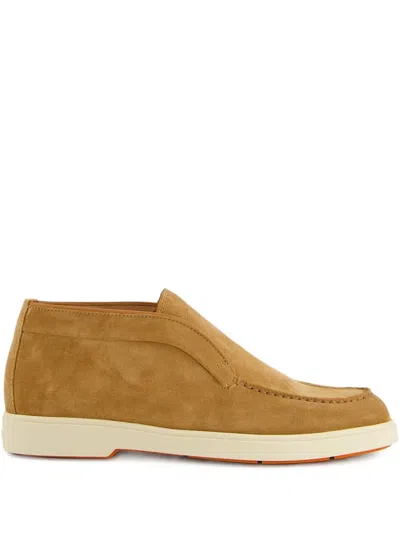 Santoni Suede Slip-on Boots