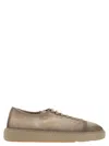Santoni Suede Sneakers In Brown