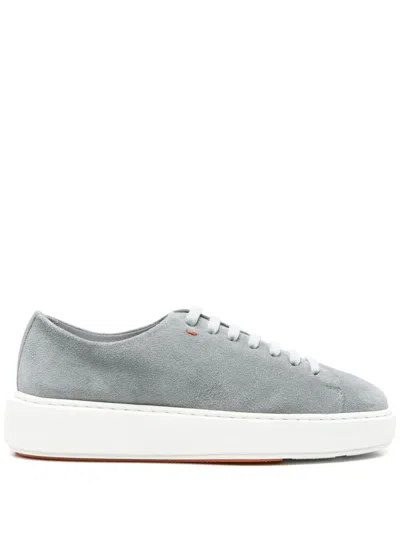 SANTONI SUEDE SNEAKERS