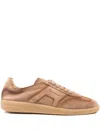 Santoni Suede Sneakers In Neutral