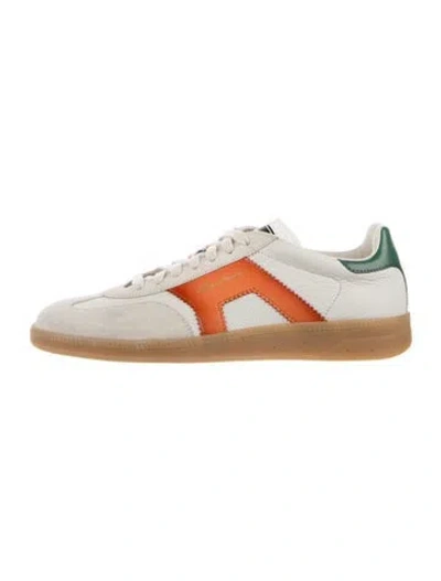 Pre-owned Santoni Suede Sneakers In Neutral