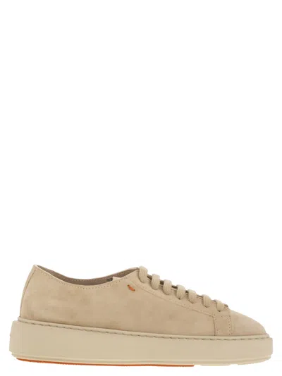 SANTONI SUEDE SNEAKERS