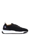 Santoni Knitted-upper Sneakers In Negro