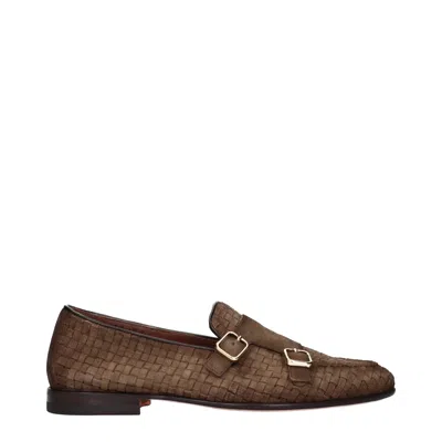 Santoni The Derby The Chess Man The Camo Brown In Multi