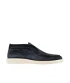 Santoni The Same Color Sewing Loafer Shoes In Black