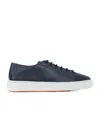 Santoni Tie Low Upper Board Shoes In Black