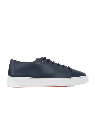 Santoni Tie Low Upper Board Shoes In Black