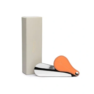 Santoni Travel Shoehorn With Leather Handle Gold