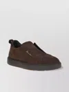 Santoni Double Buckle Sneaker Man Sneakers Dark Brown Size 12 Leather In Brown