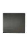 Santoni Mini Leather Wallet For Men In Gray