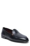 Santoni Vibe Apron Toe Loafer In Black