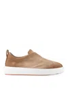 Santoni Victory-fehu59 Laceless Sneakers In Leather In Multi