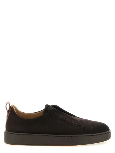 Santoni Victory Sneaker In Black