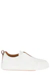 Santoni Slip-on Sneakers With Calf Leather And Durable Rubber Sole