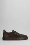Santoni Double Buckle Sneaker Man Sneakers Dark Brown Size 12 Leather In Brown