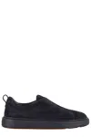 Santoni Suede Sneakers In Blue