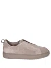 Santoni Suede Clean Icon Sneakers In Beige