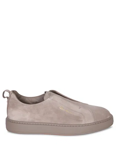 SANTONI VICTORY SUEDE TORTORA SNEAKERS