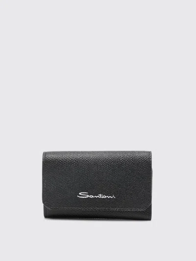 Santoni Wallet  Men Color Black In 黑色