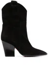 Santoni Western 90mm Ankle Boots In Schwarz