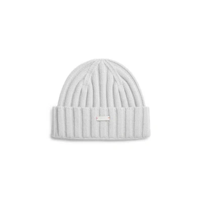 Santoni White Cashmere Beanie In Gray