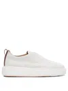 Santoni Leather Low-top Sneakers In White